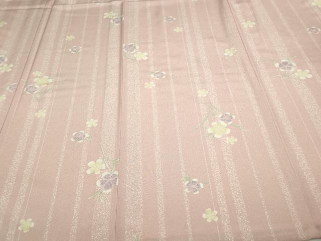 平和屋着物▽小紋 単衣 草花文 洗える着物 DAAU6380sf