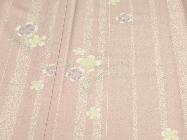 平和屋着物▽小紋 単衣 草花文 洗える着物 DAAU6380sf