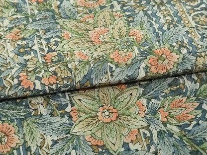平和屋着物▽小紋 単衣 更紗花文 洗える着物 DAAU6381sf