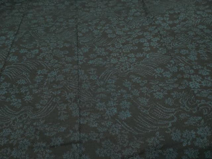 平和屋着物▽結城紬 単衣 草花文 正絹 逸品 DAAU6390sf