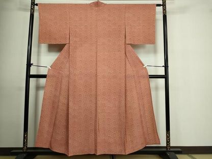 平和屋着物▽江戸小紋 単衣 花松文 正絹 逸品 DAAU6392sf