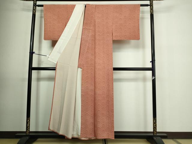 平和屋着物▽江戸小紋 単衣 花松文 正絹 逸品 DAAU6392sf