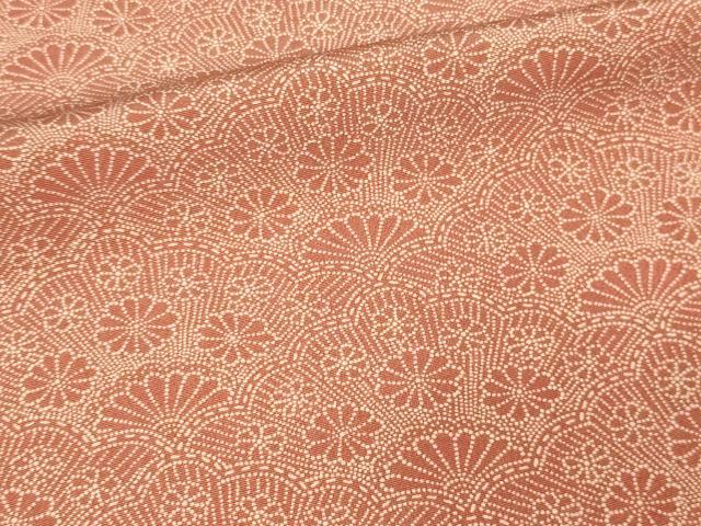 平和屋着物▽江戸小紋 単衣 花松文 正絹 逸品 DAAU6392sf