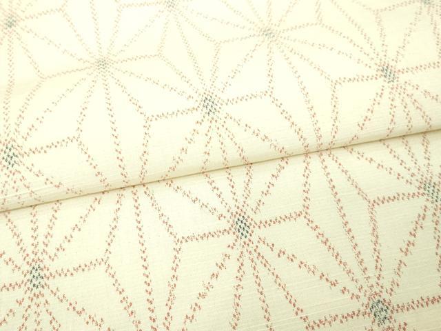 平和屋着物▽上質な紬 単衣 麻の葉文様 ロング丈 正絹 逸品 DAAU6398sf