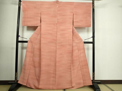 平和屋着物▽上質な小紋　単衣　霞文　暈し染め　正絹　逸品　DAAU6404sf