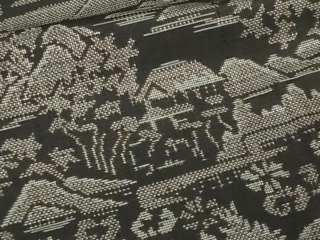 平和屋着物▽本場大島紬 単衣 9マルキ 風景文 正絹 逸品 DAAU6406sf