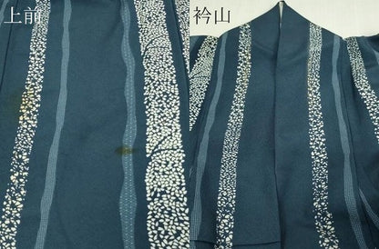 平和屋着物▽上質な小紋　単衣　舞桜文　正絹　逸品　DAAU6407sf