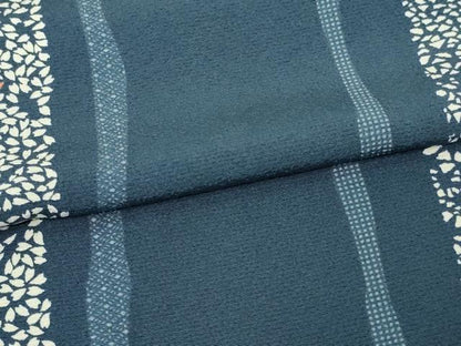 平和屋着物▽上質な小紋　単衣　舞桜文　正絹　逸品　DAAU6407sf
