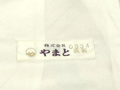 平和屋着物▽上質な小紋 単衣 花蝶文 暈し染め 金彩 やまと誂製 正絹 逸品 未使用 DAAU6408sf
