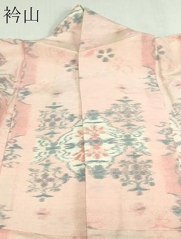 平和屋着物▽上質な紬 単衣 花唐草文 正絹 逸品 DAAU6410sf