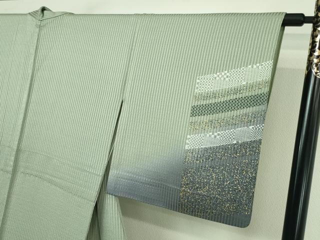 平和屋着物▽訪問着 単衣 刺繍 舞花文 金彩 正絹 逸品 DAAU6411sf