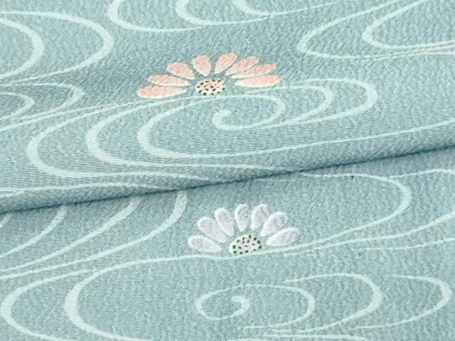 平和屋着物▽小紋 単衣 流水舞花文 洗える着物 DAAU6416sf