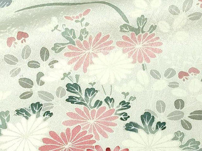 平和屋着物▽訪問着 単衣 駒刺繍 風景草花文 正絹 逸品 DAAU6417sf