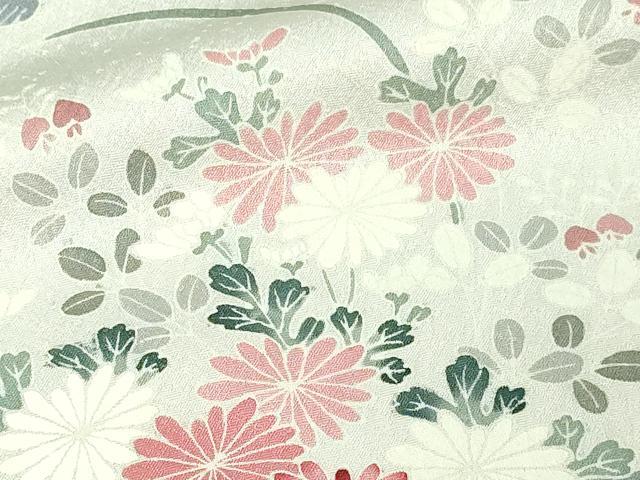 平和屋着物▽訪問着 単衣 駒刺繍 風景草花文 正絹 逸品 DAAU6417sf