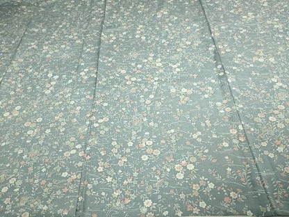 平和屋着物▽上質な小紋 単衣 花蝶文 正絹 逸品 DAAU6424sf