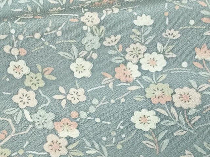 平和屋着物▽上質な小紋 単衣 花蝶文 正絹 逸品 DAAU6424sf