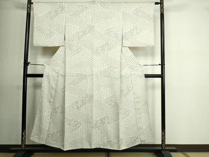 平和屋着物▽上質な小紋 単衣 辻が花 正絹 逸品 DAAU6427sf
