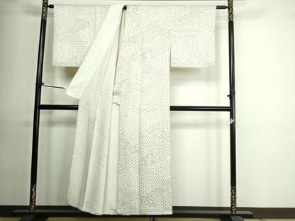 平和屋着物▽上質な小紋 単衣 辻が花 正絹 逸品 DAAU6427sf