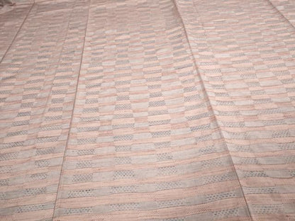 平和屋着物▽上質な紬 単衣 横段文 正絹 逸品 DAAU6428sf