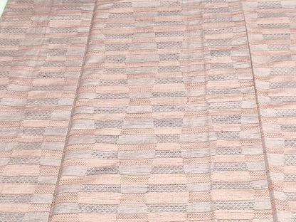 平和屋着物▽上質な紬 単衣 横段文 正絹 逸品 DAAU6428sf