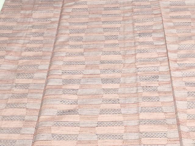 平和屋着物▽上質な紬 単衣 横段文 正絹 逸品 DAAU6428sf