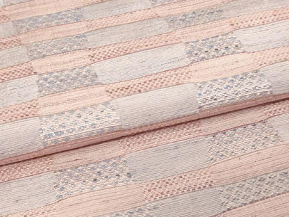 平和屋着物▽上質な紬 単衣 横段文 正絹 逸品 DAAU6428sf