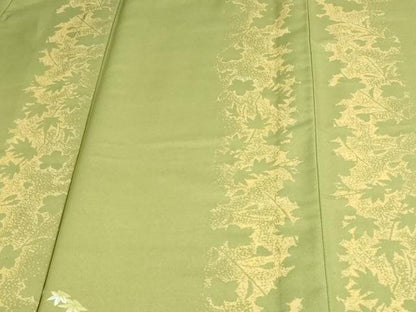平和屋着物▽小紋　単衣　草花文　洗える着物　DAAU6431sf
