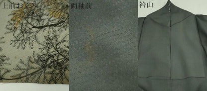 平和屋着物▽豪華色留袖　単衣　刺繍　松葉文　暈し染め　金糸　正絹　逸品　DAAU6433sf