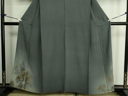 平和屋着物▽豪華色留袖　単衣　刺繍　松葉文　暈し染め　金糸　正絹　逸品　DAAU6433sf