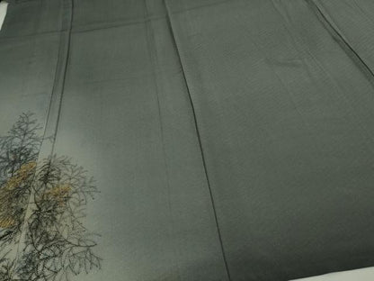 平和屋着物▽豪華色留袖　単衣　刺繍　松葉文　暈し染め　金糸　正絹　逸品　DAAU6433sf