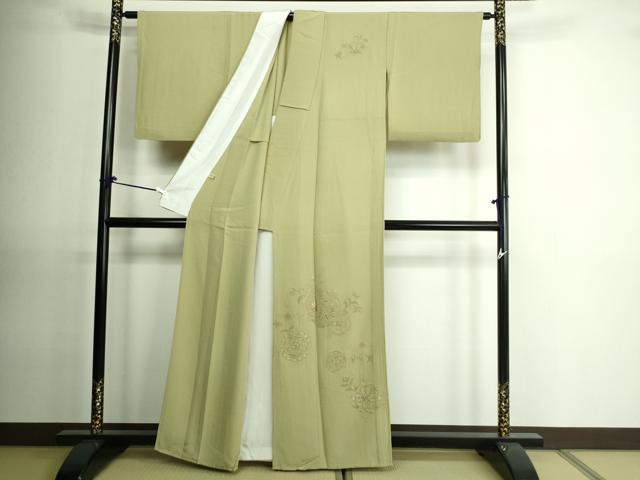 平和屋着物▽中国三大刺繍　スワトウ刺繍　汕頭刺繍　総刺繍　訪問着　単衣　鳳凰正倉院花文　正絹　逸品　DAAU6435sf