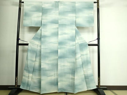 平和屋着物▽上質な小紋 単衣 霞文 暈し染め 正絹 逸品 DAAU6439sf