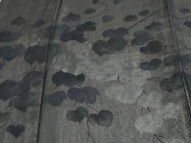 平和屋着物▽訪問着 単衣 無双 紗袷 紗×絽 蔦の葉文 正絹 逸品 DAAU6520sf