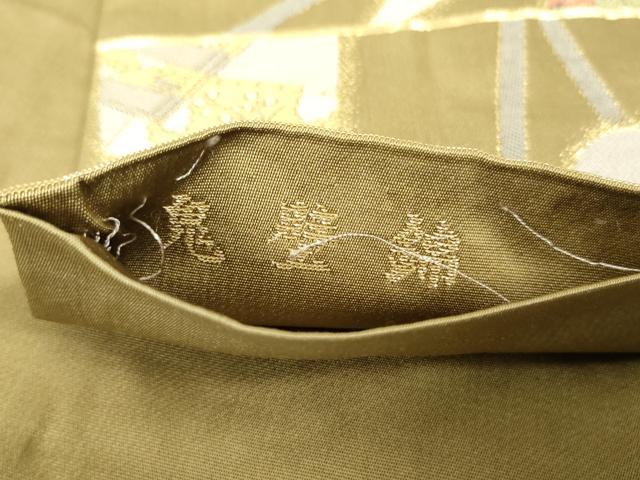 平和屋着物●六通柄袋帯 鬼壁錦 延祥秀宝文 金糸 正絹 逸品 DAAU6545ob
