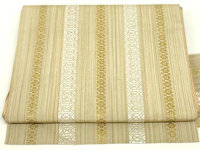 平和屋着物●本場筑前博多織 八寸名古屋帯 献上 正絹 逸品 DAAU6571ob