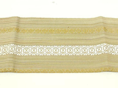 平和屋着物●本場筑前博多織 八寸名古屋帯 献上 正絹 逸品 DAAU6571ob
