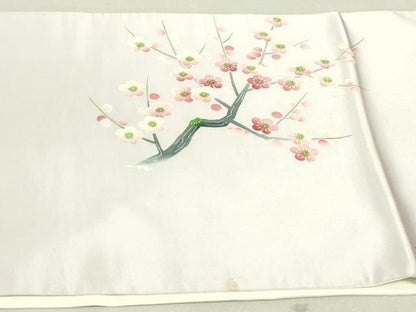 平和屋着物●太鼓柄袋帯 友禅 作家物 地紙重ね草花文 正絹 逸品 DAAU6572ob