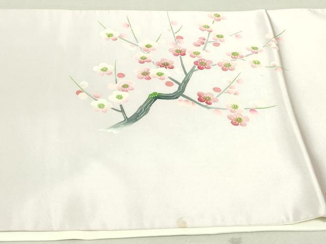 平和屋着物●太鼓柄袋帯 友禅 作家物 地紙重ね草花文 正絹 逸品 DAAU6572ob