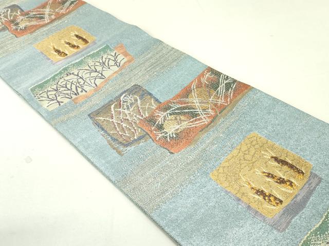 平和屋着物○六通柄袋帯 陶彩角平鉢文 金銀糸 正絹 逸品 DAAU6590ob