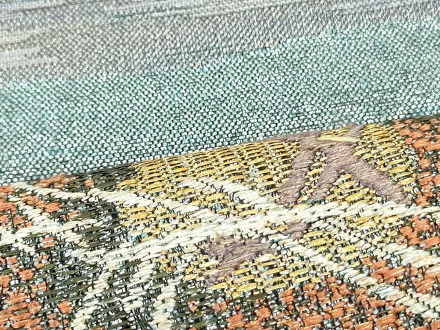 平和屋着物○六通柄袋帯 陶彩角平鉢文 金銀糸 正絹 逸品 DAAU6590ob