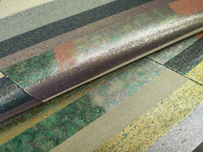 平和屋着物●六通柄袋帯 松皮菱横段文 金銀糸 引箔 正絹 逸品 DAAU6616ob