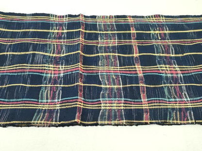 平和屋着物●八寸名古屋帯 紬地 格子 正絹 逸品 DAAU6632ob