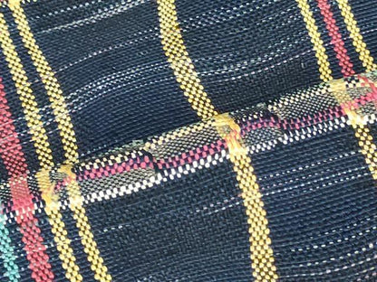 平和屋着物●八寸名古屋帯 紬地 格子 正絹 逸品 DAAU6632ob