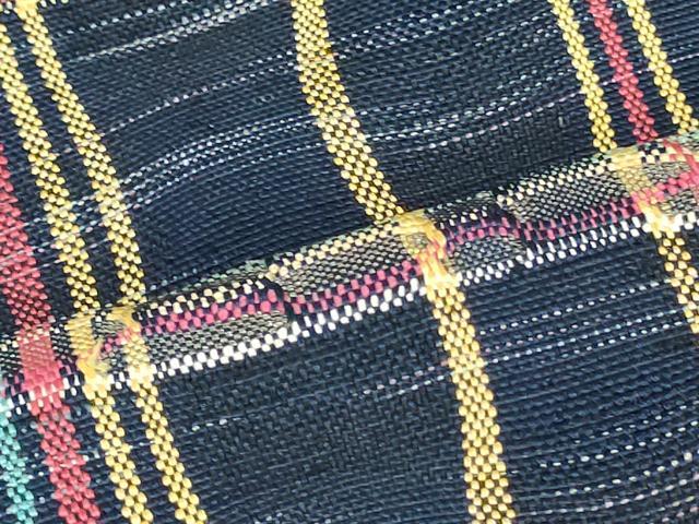 平和屋着物●八寸名古屋帯 紬地 格子 正絹 逸品 DAAU6632ob