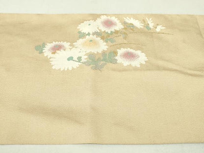平和屋着物●爪掻き本綴れ　八寸名古屋帯　草花文　金銀糸　正絹　逸品　DAAU6634ob