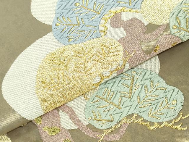 平和屋着物○西陣 高島織物謹製 六通柄袋帯 繻珍織 松 本