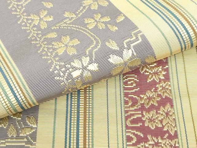 平和屋着物●本場筑前博多織　八寸名古屋帯　舞桜間道　正絹　逸品　DAAU6716ob