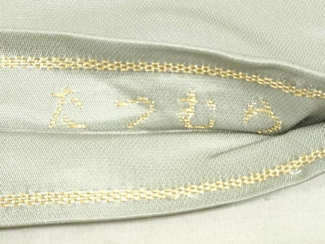 平和屋着物●龍村美術織物 たつむら 九寸名古屋帯 平染古瓦文 蕎麦切色 金糸 正絹 逸品 DAAU6717ob