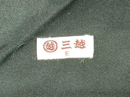 平和屋着物●九寸名古屋帯　抽象丸文　黒地　金糸　三越扱い　正絹　逸品　DAAU6740ob