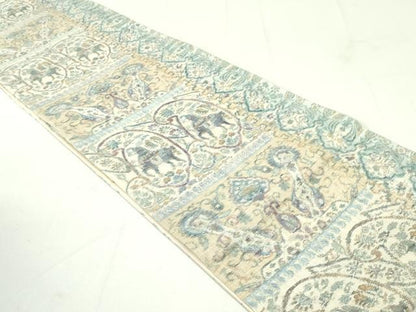 平和屋着物●小千谷紬 全通柄袋帯 狩猟更紗花唐草間道 正絹 逸品 DAAU6892ob